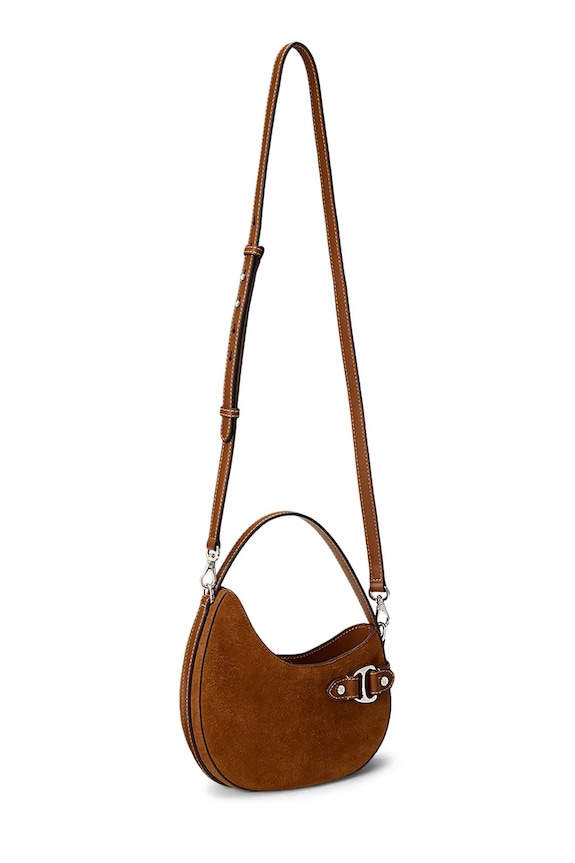 Lauren Ralph Lauren torebka zamszowa 431980160 brązowy AW25