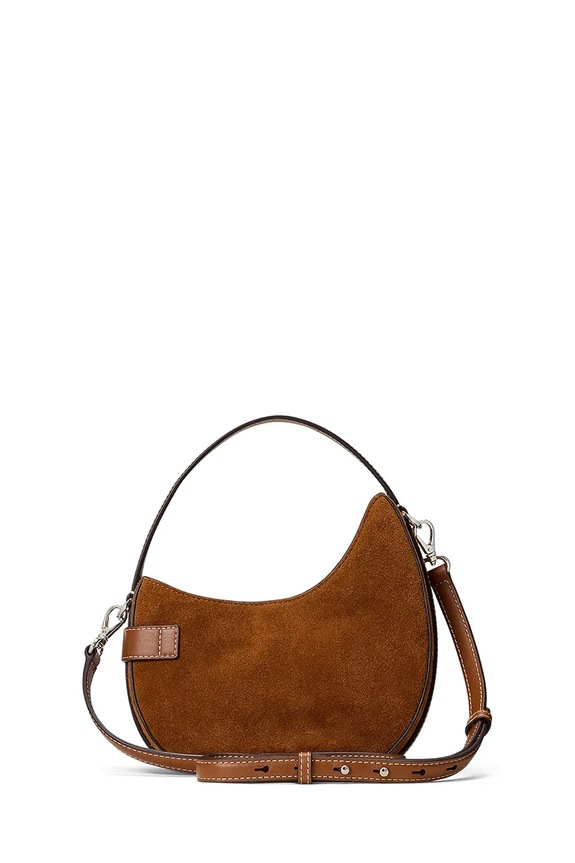 Akcesoria Lauren Ralph Lauren torebka zamszowa 431980160 brązowy