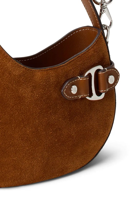 Lauren Ralph Lauren torebka zamszowa 431980160 brązowy