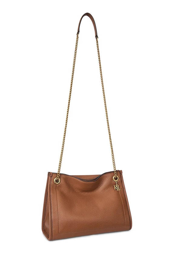 Kožna torba Lauren Ralph Lauren 431980173 smeđa SS26