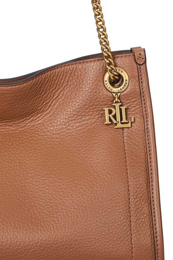 Kožna torba Lauren Ralph Lauren 431980173 smeđa