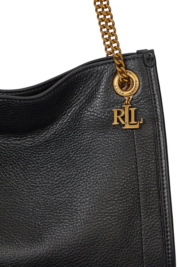 Кожаная сумочка Lauren Ralph Lauren 431980173 чёрный