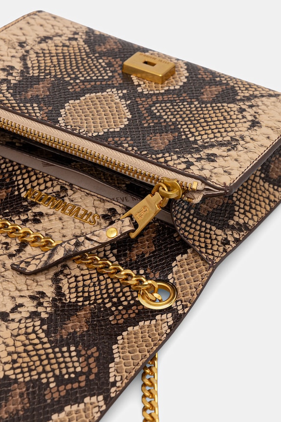 Steve Madden Clutch Γυναικεία από απομίμηση δέρματος Bramone SM13001312 καφέ