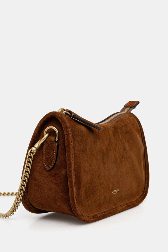 Kožna torba Coach Waverly CCC37 smeđa AW25
