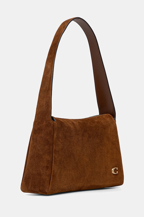 Τσάντα σουέτ Coach Lola CDD06 καφέ AW25