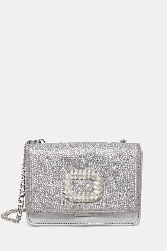 Kabelka Steve Madden Bflonne imitácia kože strieborná SM13001761