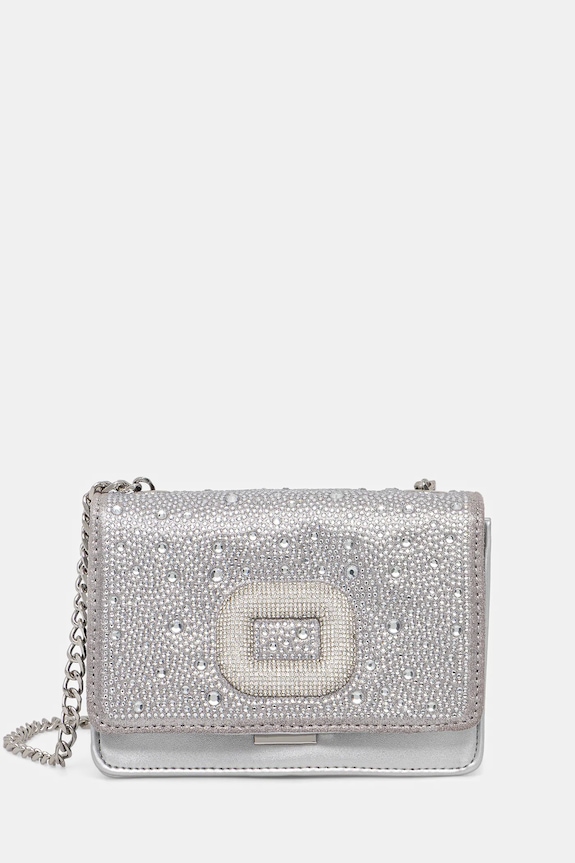 Kabelka Steve Madden Bflonne imitácia kože strieborná SM13001761