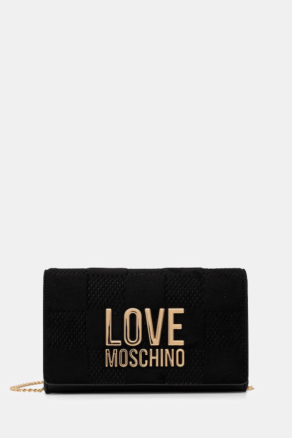 Love Moschino poșetă nu incape in A4 negru JC4127PP0NKB100A