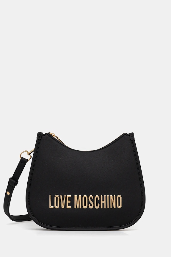 Torba Love Moschino imitacija zrnate kože crna JC4021PP0NKD0000
