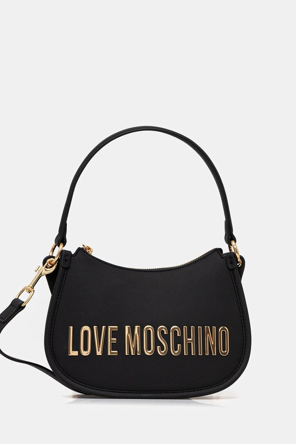 Torba Love Moschino imitacija zrnate kože crna JC4027PP0NKD0000