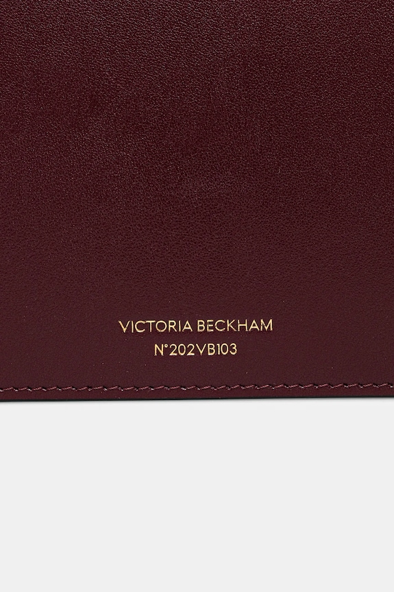 Δερμάτινη τσάντα ώμου Victoria Beckham μπορντό B425AAC006932A