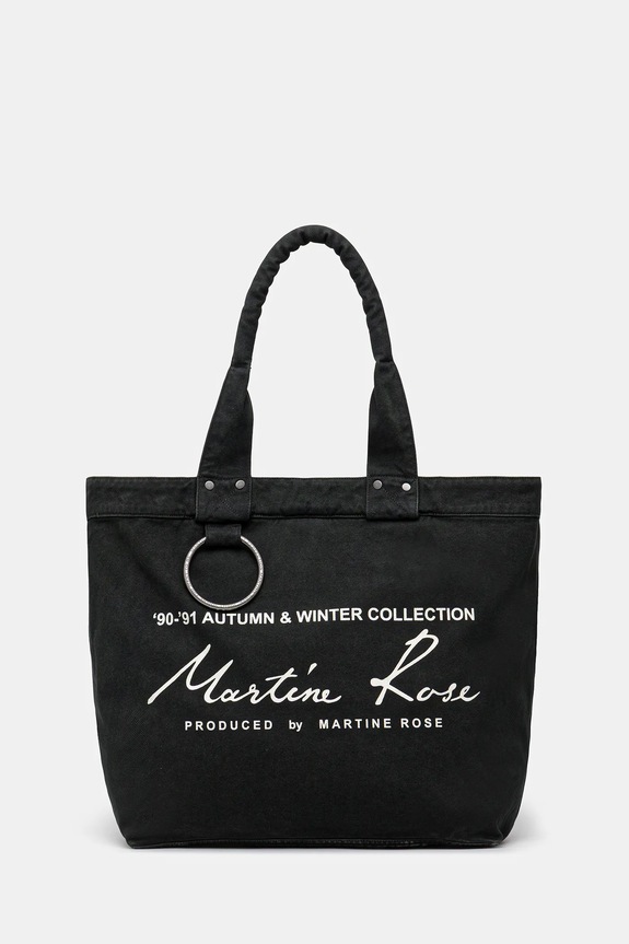 Martine Rose cotton handbag Bondage Tote Bag textile green 1207WP22414