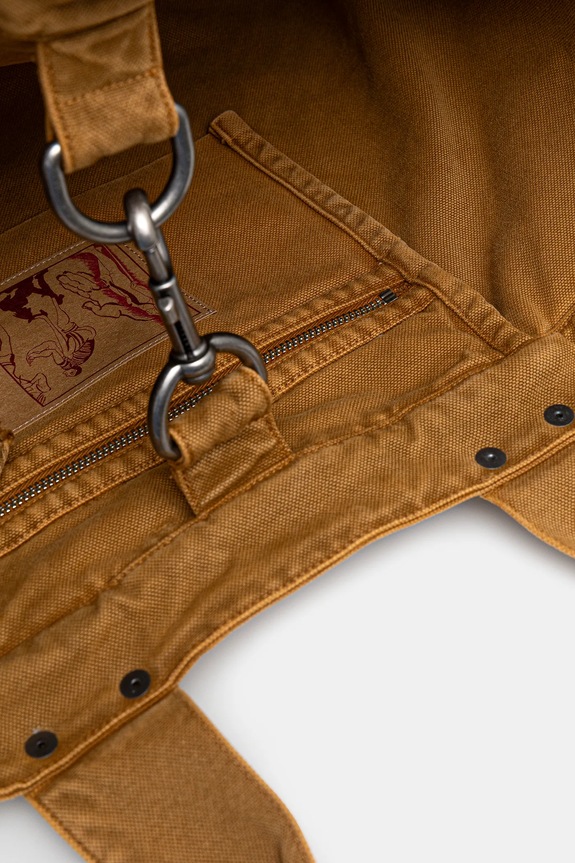 Martine Rose torebka Bondage Tote Bag 1207WP22718 brązowy