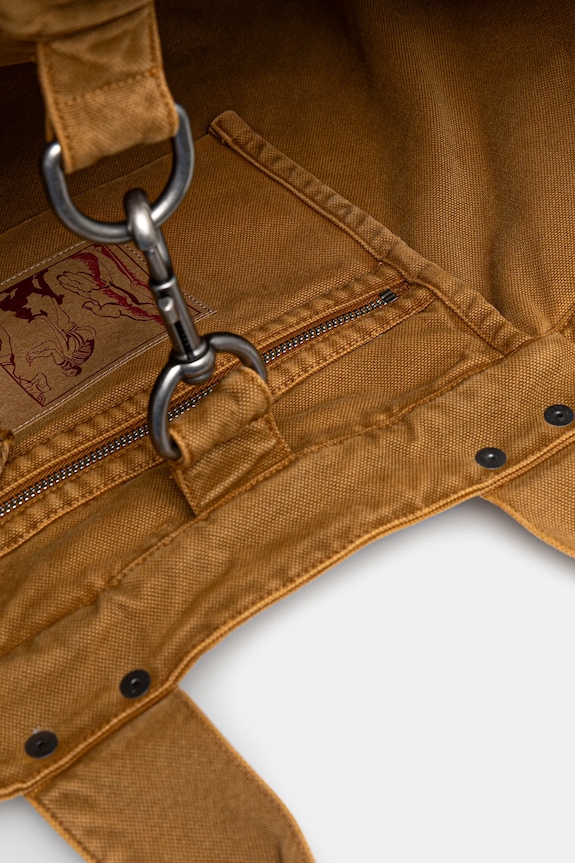 Martine Rose torebka Bondage Tote Bag 1207WP22718 brązowy