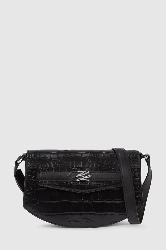 Шкіряна сумочка Karl Lagerfeld Karl Lagerfeld Studio лицьова шкіра чорний A4W30135