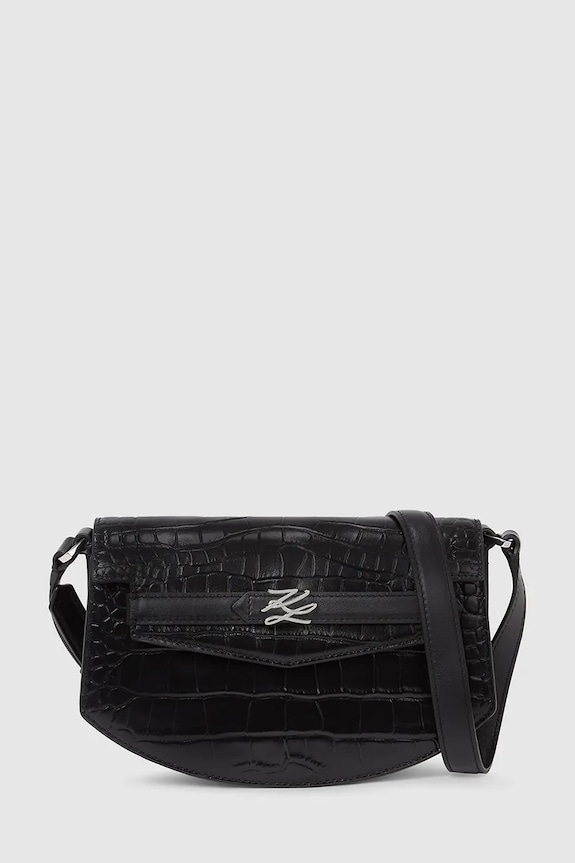 Шкіряна сумочка Karl Lagerfeld Karl Lagerfeld Studio лицьова шкіра чорний A4W30135