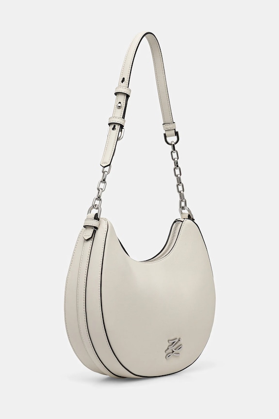 Kožna torba Karl Lagerfeld Karl Lagerfeld x Paris Hilton B1W30270 bijela AW25