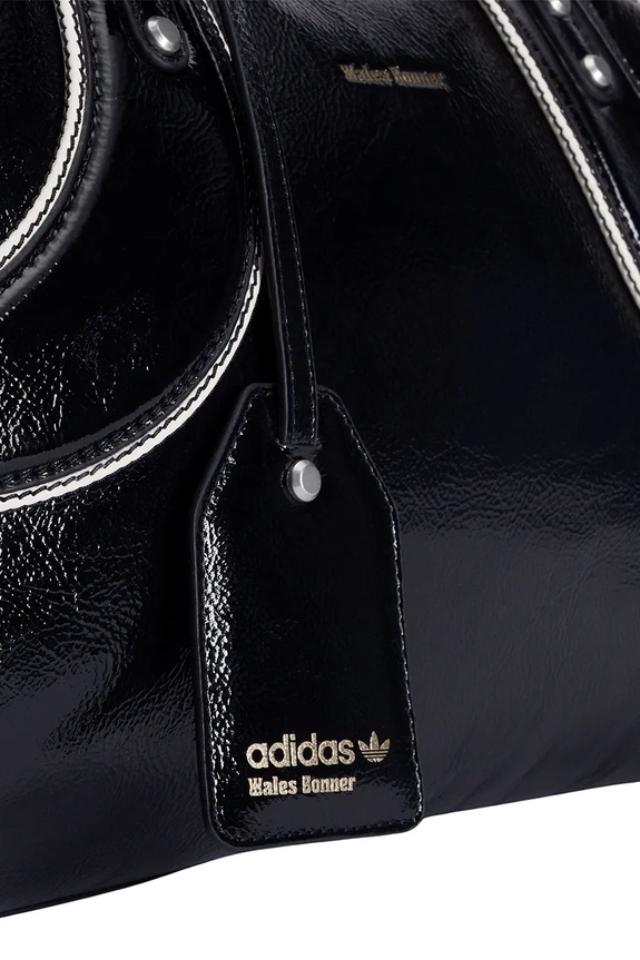 adidas Originals leather handbag x Wales Bonner Bwl Bag L black KE1058
