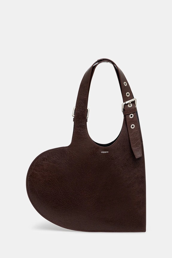 Coperni leather handbag Belt Heart Tote strapless brown COPBA112F6064