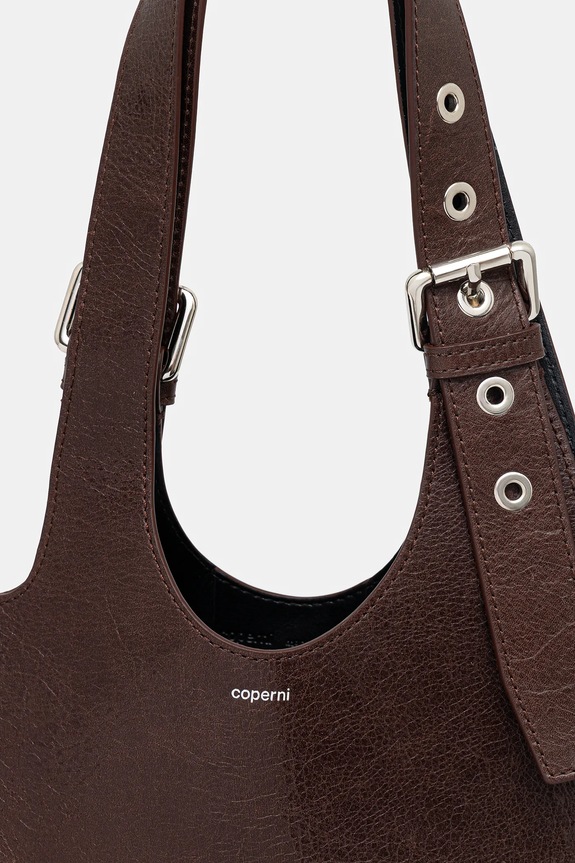 Coperni leather handbag Belt Heart Tote brown COPBA112F6064