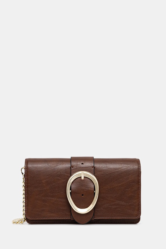 Τσάντα Steve Madden Bnuit απομίμηση λείου δέρματος καφέ SM13002232