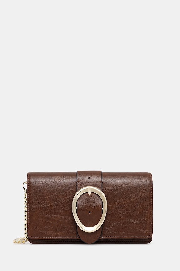 Τσάντα Steve Madden Bnuit απομίμηση λείου δέρματος καφέ SM13002232