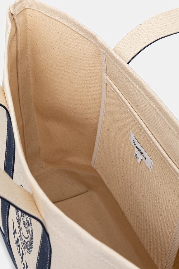 Сумочка Sporty & Rich Yale Crest Tote BA006611677BE23 бежевий