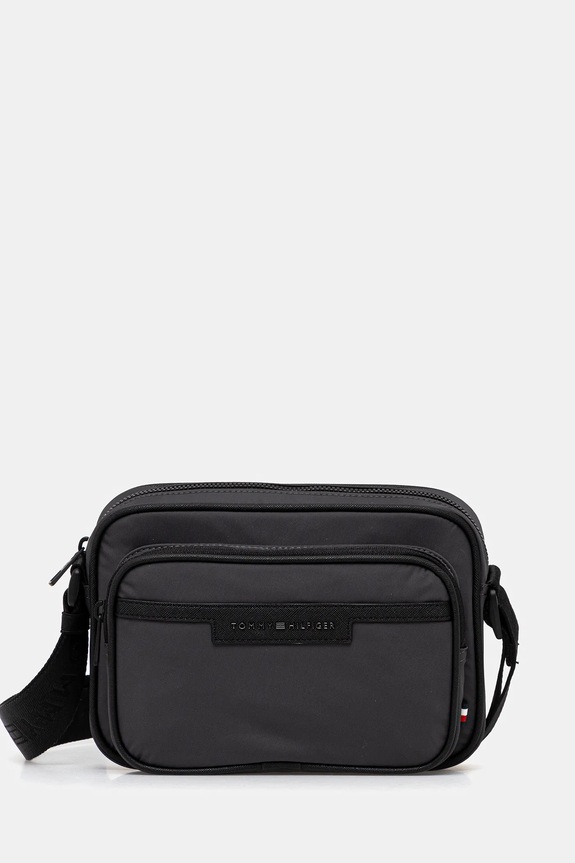 Τσάντα φάκελος Tommy Hilfiger υφασμάτινο γκρί AM0AM13468