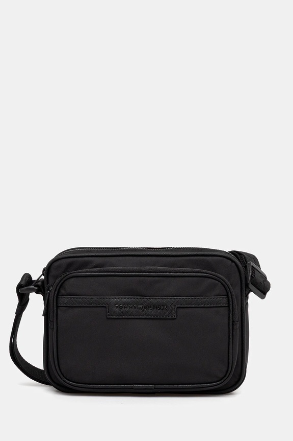 Τσάντα φάκελος Tommy Hilfiger υφασμάτινο μαύρο AM0AM13468