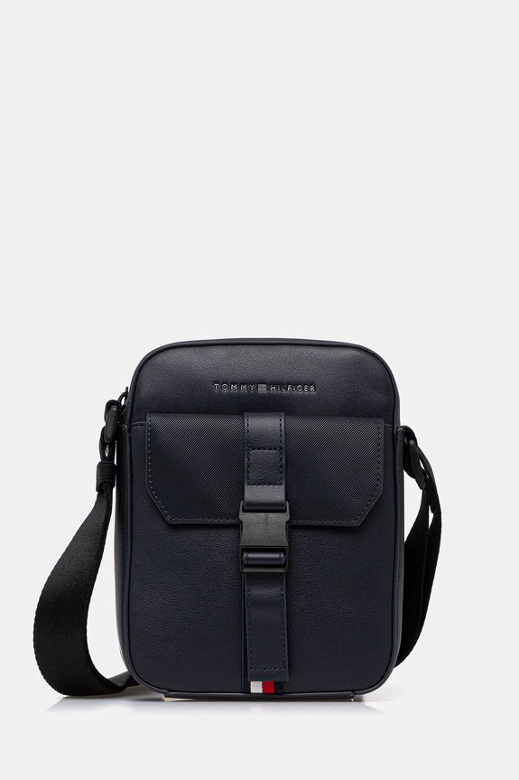 Σακίδιο Tommy Hilfiger απομίμηση λείου δέρματος σκούρο μπλε AM0AM13479