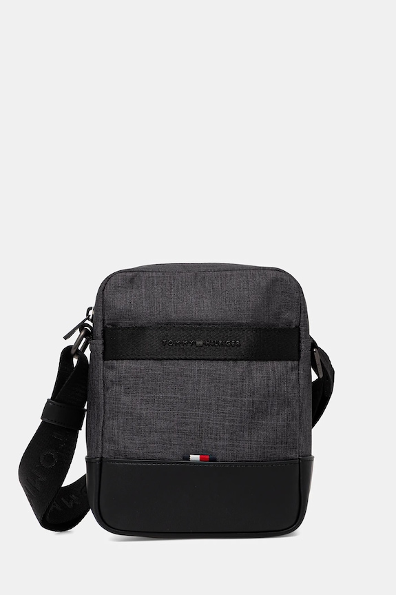 Tommy Hilfiger borsetă uni gri AM0AM13582