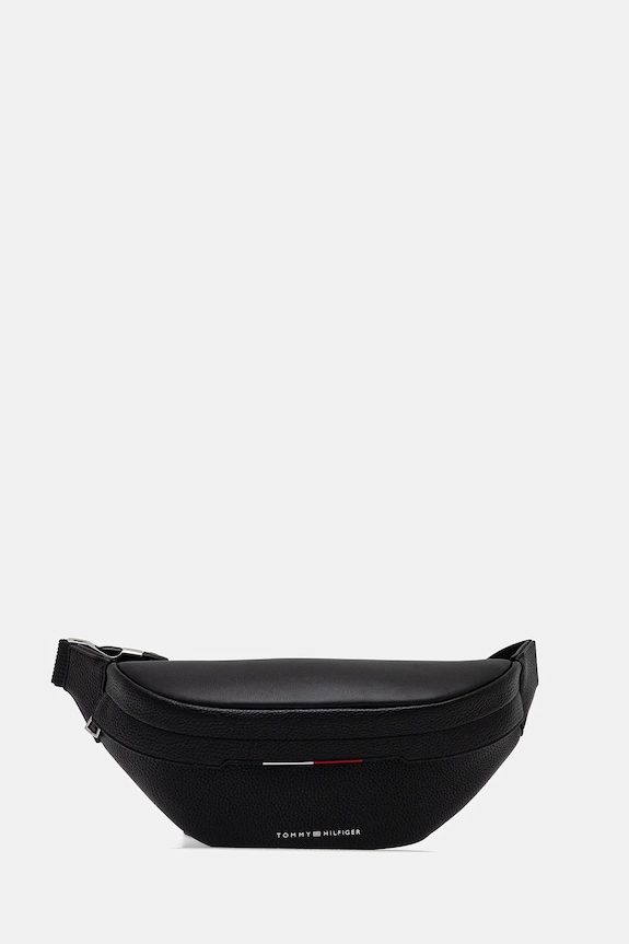 Ledvinka Tommy Hilfiger hladký černá AM0AM13488