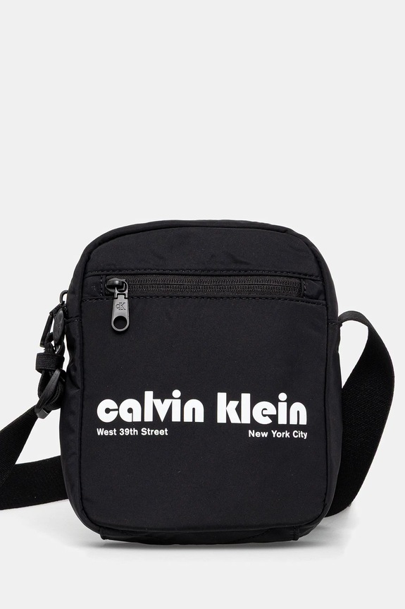 Calvin Klein saszetka nie mieści A4 czarny LV04G3180G
