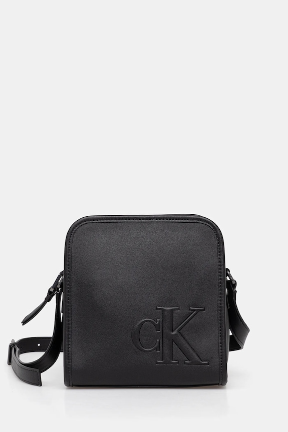 Calvin Klein saszetka nie mieści A4 czarny LV04G3157G