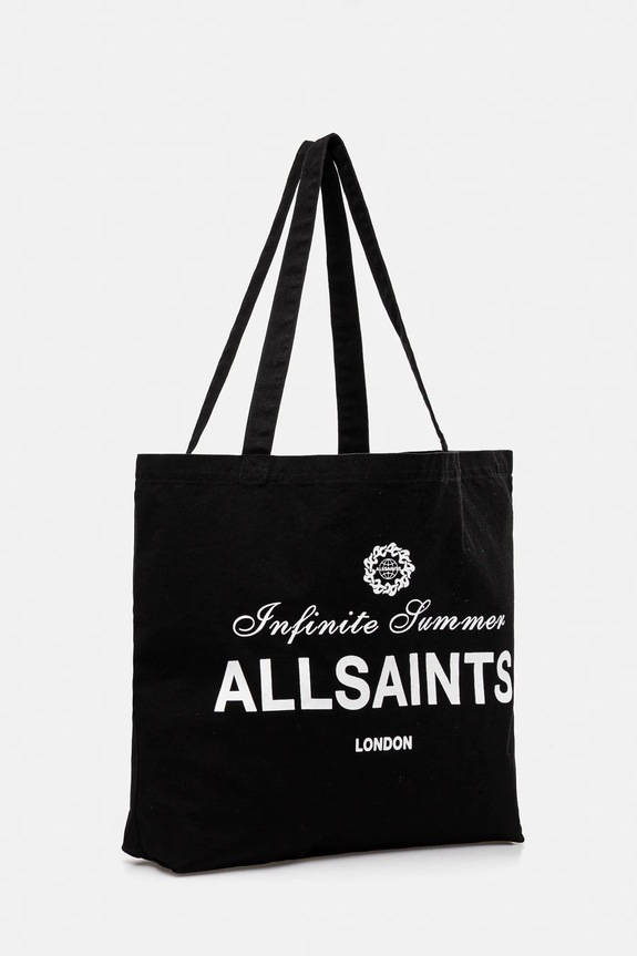 Bavlnená taška AllSaints SOLEIL M174XC čierna AW25