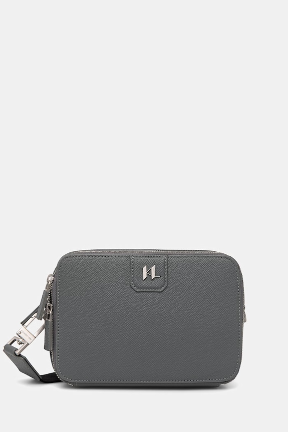 Karl Lagerfeld taštička pánská kožená K/MONOGRAM zelená A3M30157