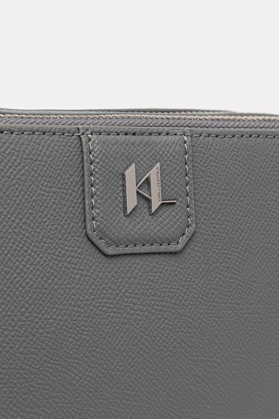 Karl Lagerfeld taštička pánská kožená K/MONOGRAM zelená A3M30157