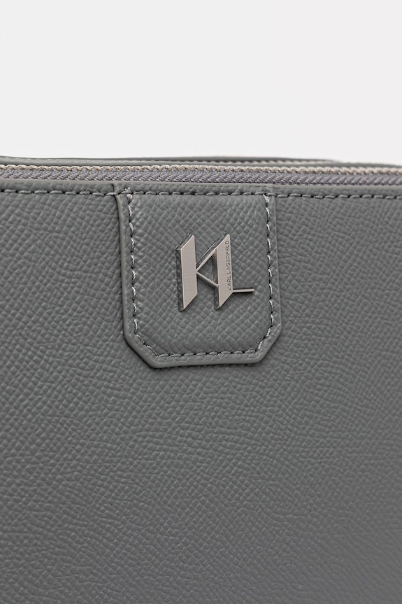Karl Lagerfeld taštička pánská kožená K/MONOGRAM zelená A3M30157