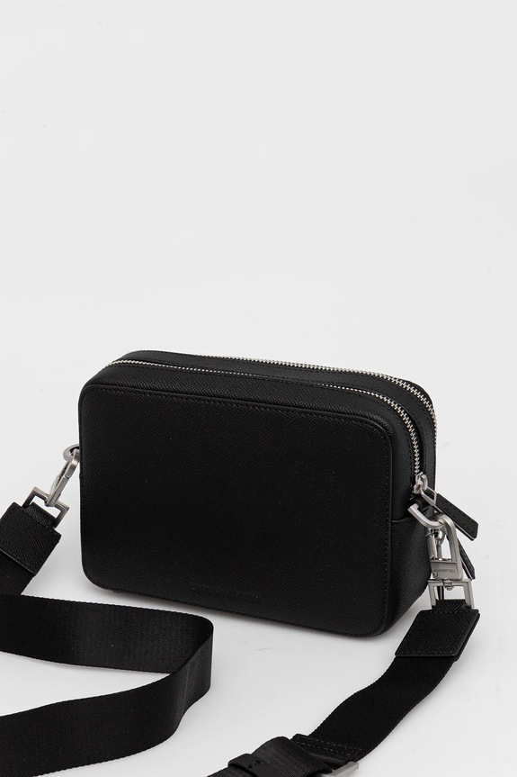 Dodaci Karl Lagerfeld mala torba za muškarce kožna K/MONOGRAM A3M30157 crna