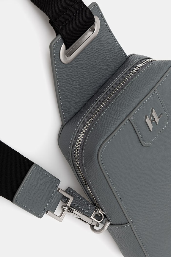 Karl Lagerfeld taštička pánská kožená K/MONOGRAM zelená A3M30158