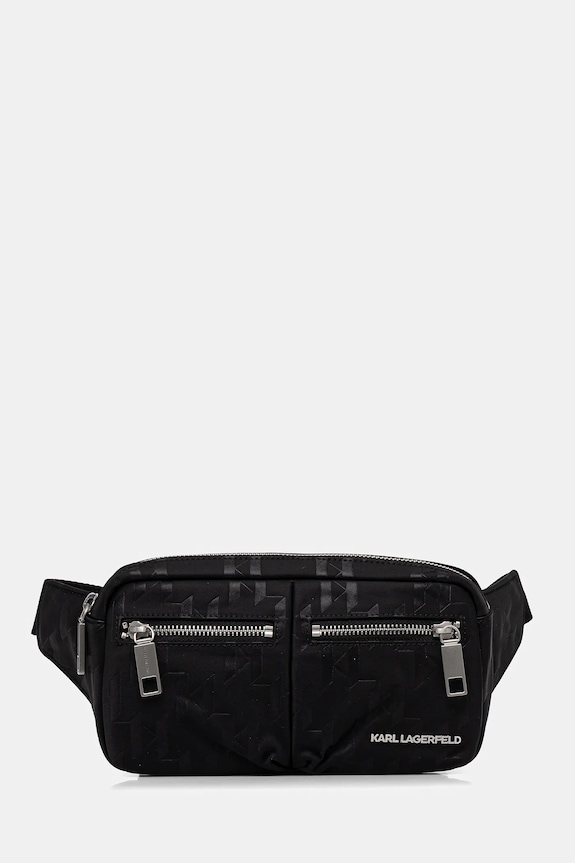 Karl Lagerfeld torbica za okoli pasu K/MONOGRAM Ne ustreza A4 črna A3M30164