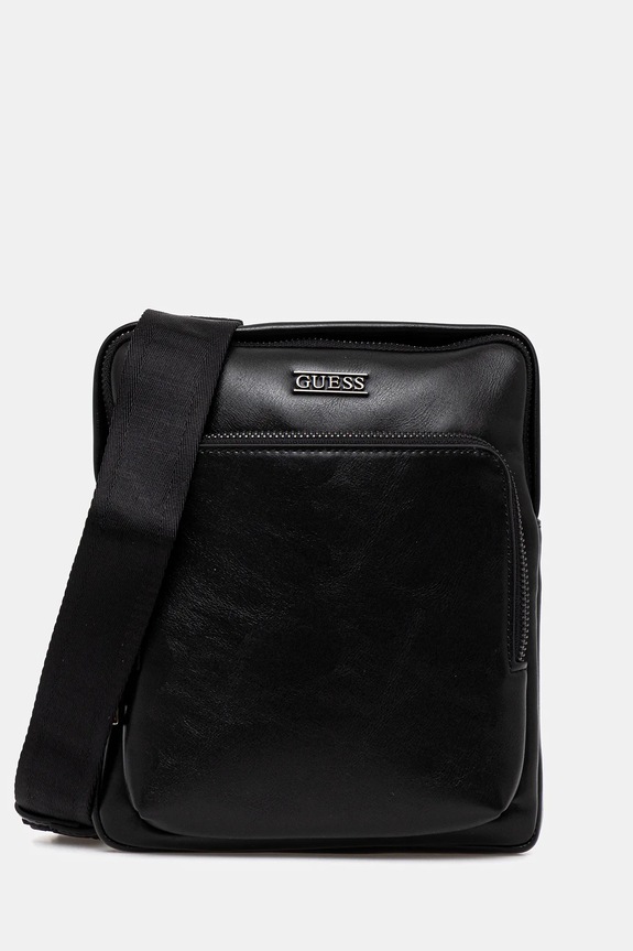 Σακίδιο Guess BOSTON απομίμηση λείου δέρματος μαύρο HMBOCA.P5323