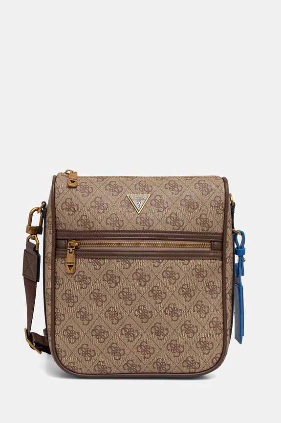 Malá taška Guess MILANO vzorovaný hnedá HMMILO.P5417