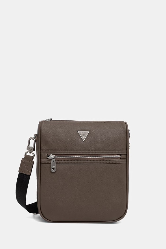 Malá taška Guess MILANO jednofarebný hnedá HMMISA.P5417