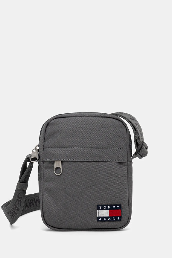 Taštička Tommy Jeans hladký šedá AM0AM13710