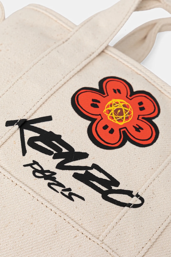 Bavlněná taška Kenzo 24 x 18 x 8,5 cm béžová FF68SA910F36