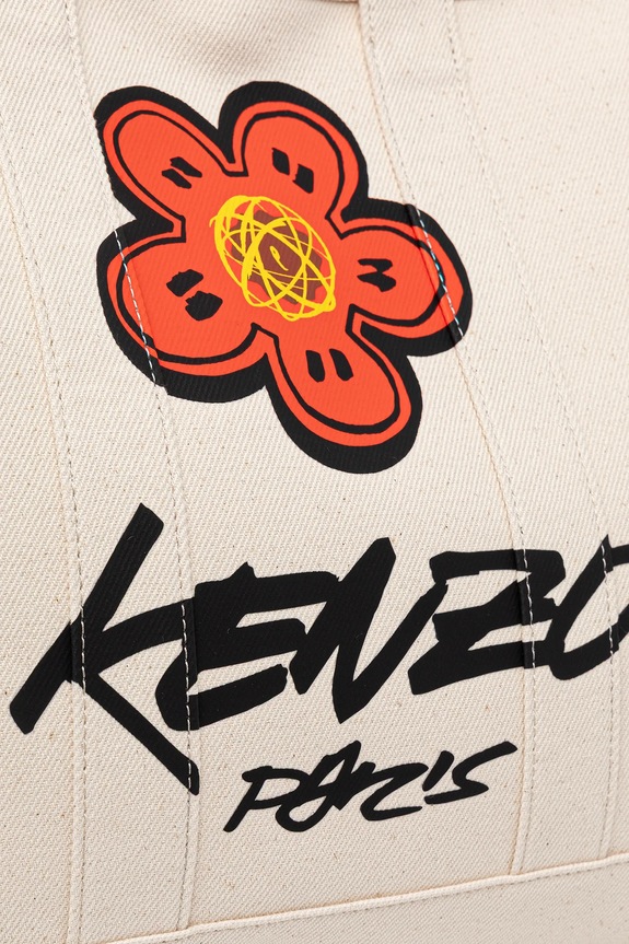 Bavlněná taška Kenzo 43 x 34 cm béžová FF68SA911F36