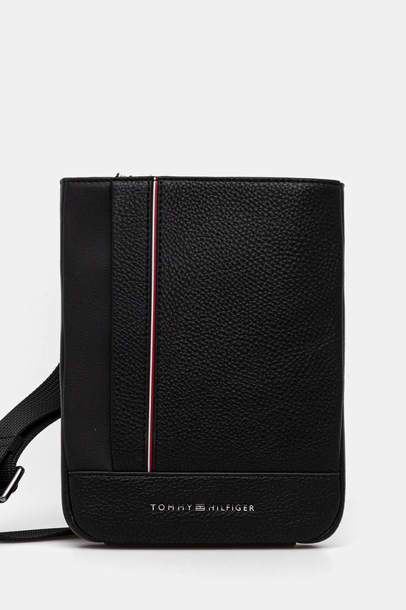 Σακίδιο Tommy Hilfiger απομίμηση λείου δέρματος μαύρο AM0AM13633