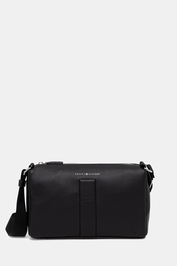 Σακίδιο Tommy Hilfiger απομίμηση λείου δέρματος μαύρο AM0AM13656