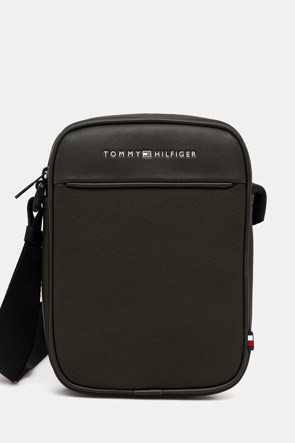 Tommy Hilfiger saszetka nie mieści A4 zielony AM0AM13624